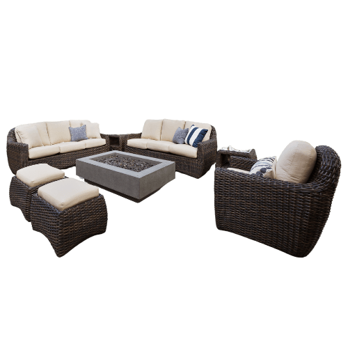 Canyon Edge 60" Rectangular Concrete Fire Pit by Emberline Designs