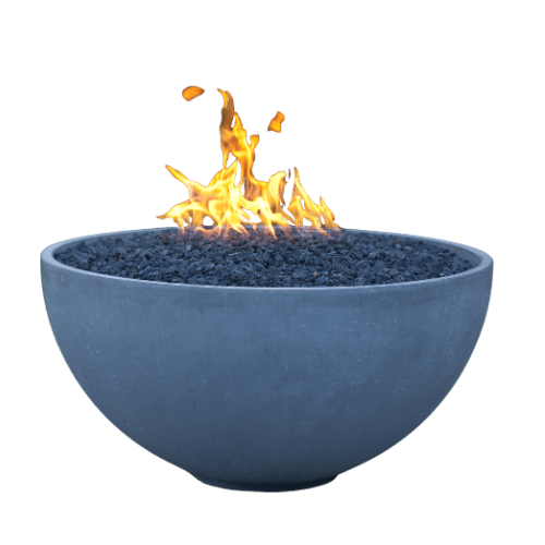 Sierra Flame 42" Concrete Fire Bowl by Emberline Designs