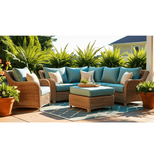 Coastal Breeze Woven Patio Set