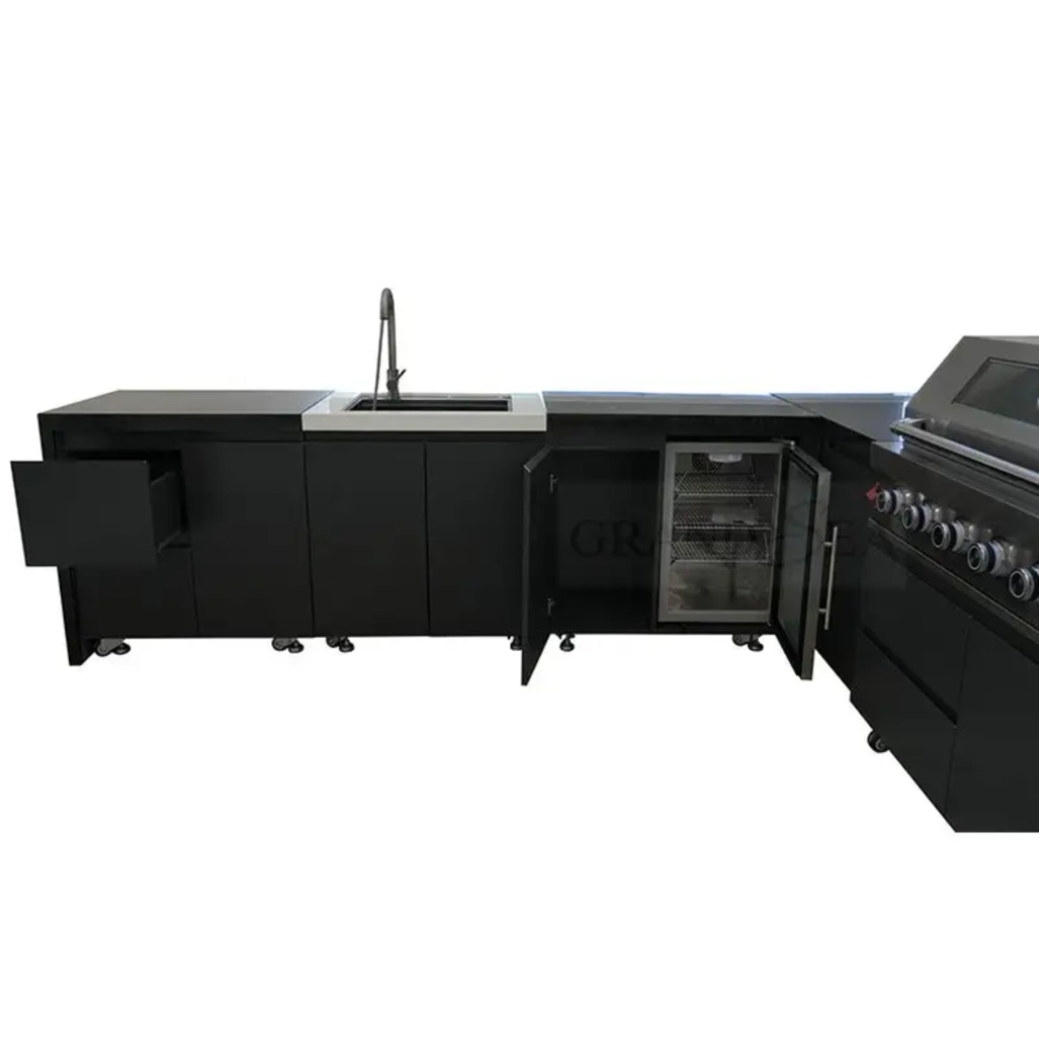 Black Titan Angular Outdoor Kitchen