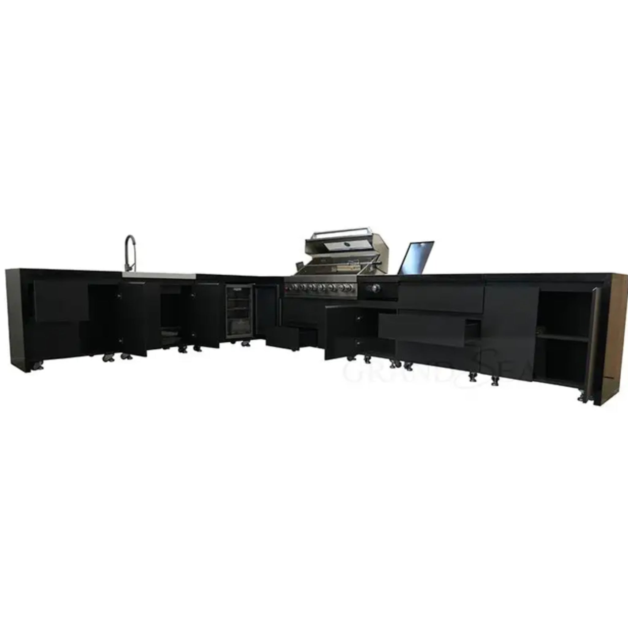 Black Titan Angular Outdoor Kitchen