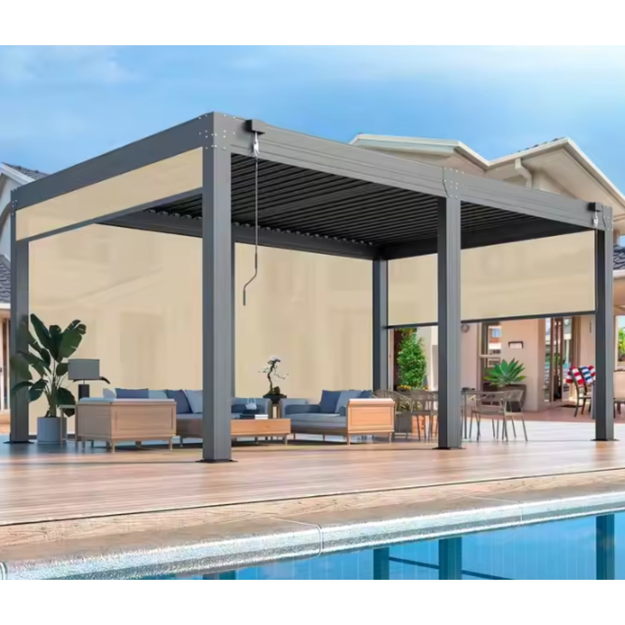 Luxe Arch Steel Pergola